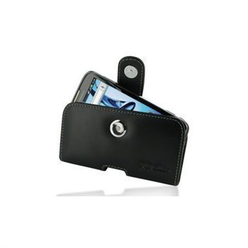 Motorola Atrix 2 PDair Horizontal Leather Case Black