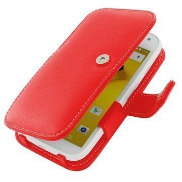 Motorola Moto E (2nd Gen) PDair Leather Case 3RMOE2B41 Punainen