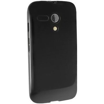 Motorola Moto G 4G iGadgitz TPU-Suojakotelo Solid Musta