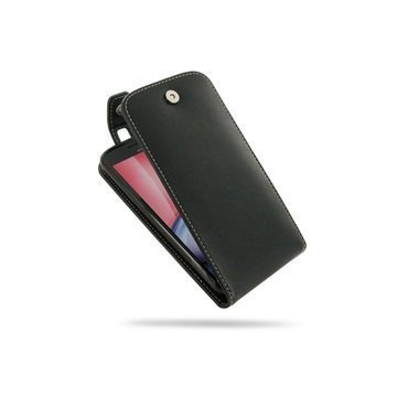Motorola Moto G4 Plus PDair Deluxe Nahkainen Läppäkotelo Musta