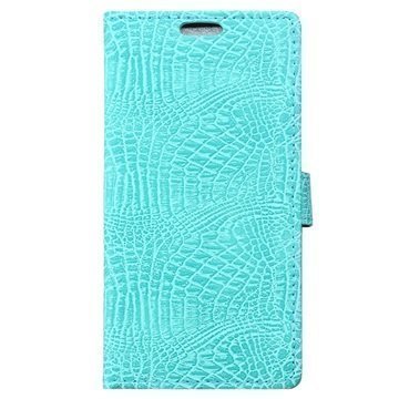 Motorola Moto M Krokotiili Lompakkokotelo Syaani