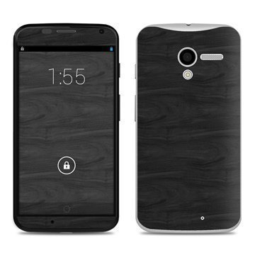 Motorola Moto X Black Woodgrain Skin