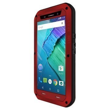 Motorola Moto X Style Love Mei Powerful Hybrid Suojakuori Punainen