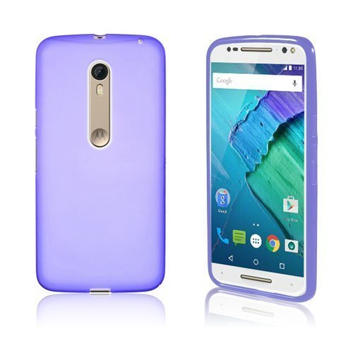 Motorola Moto X Style Pehmeä Matta Tpu Geeli Kuori Violetti