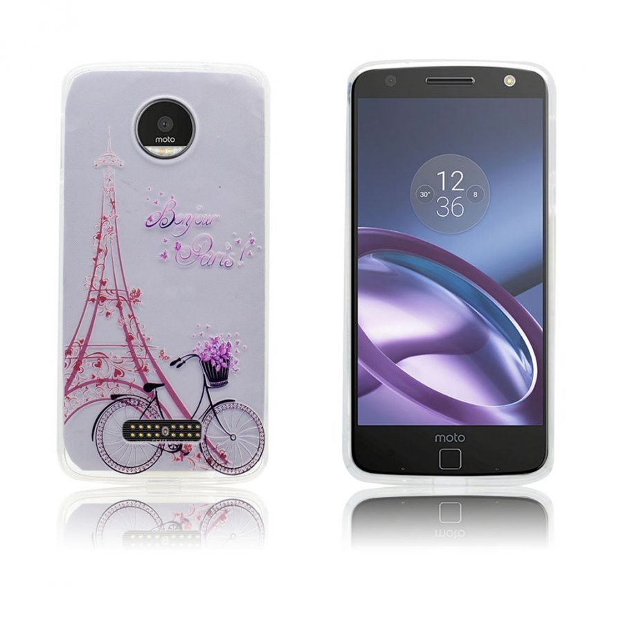 Motorola Moto Z Kuvioitu Pehmeä Kuori Rakkautta Pariisissa