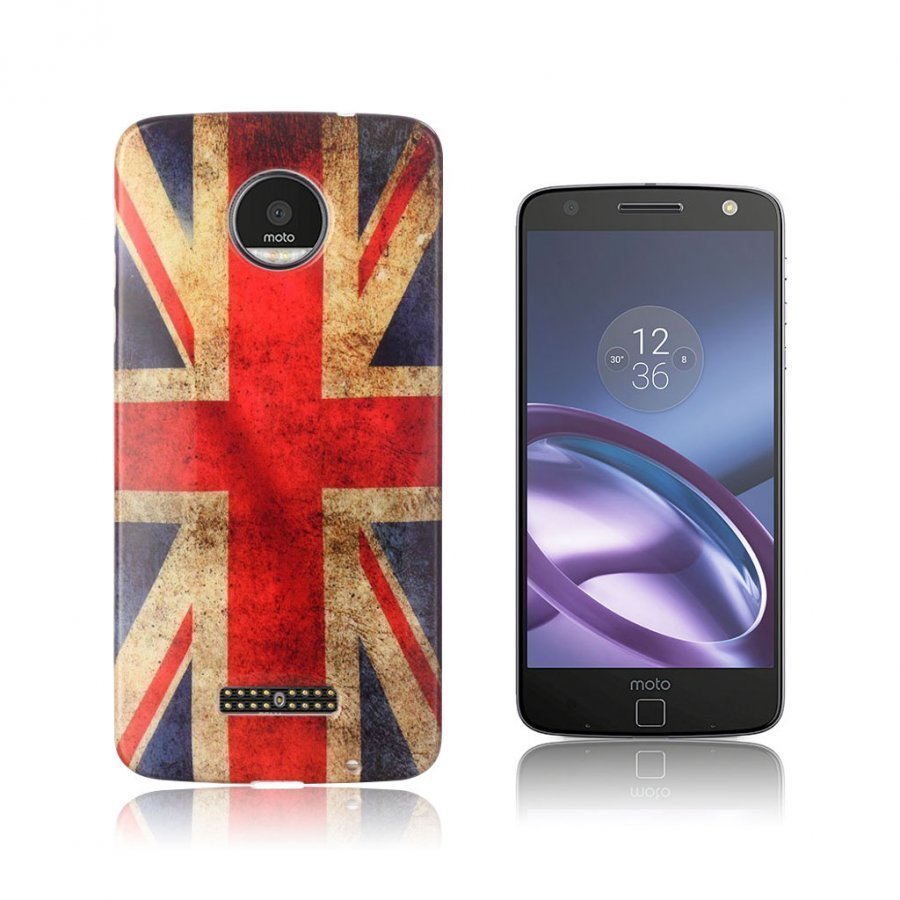 Motorola Moto Z Pehmeä Joustava Muovikuori Retro Britannian Lippu