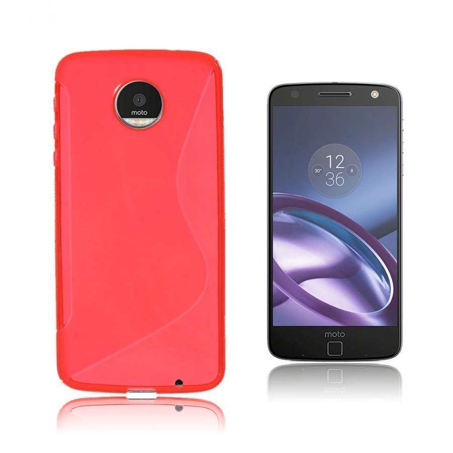 Motorola Moto Z S-Kuvioinen Joustava Muovikuori Punainen