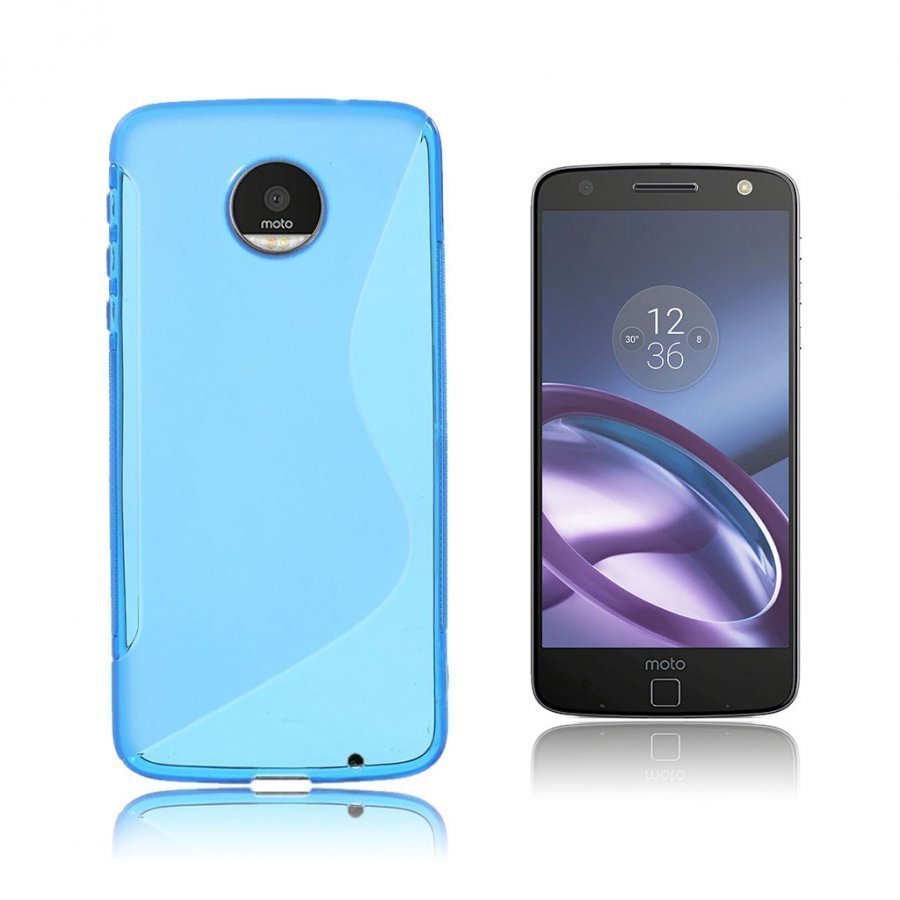 Motorola Moto Z S-Kuvioinen Joustava Muovikuori Sininen