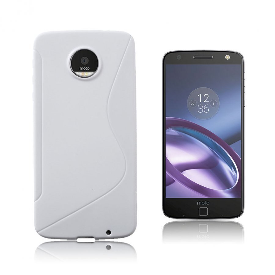 Motorola Moto Z S-Kuvioinen Joustava Muovikuori Valkoinen
