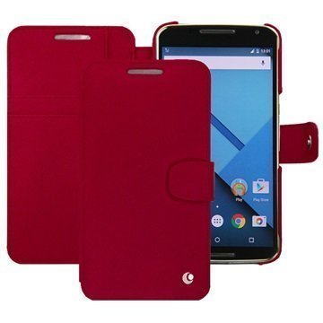 Motorola Nexus 6 Noreve Tradition B Lompakkomallinen Nahkakotelo PerpÃ©tuelle Punainen