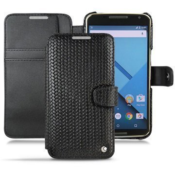 Motorola Nexus 6 Noreve Tradition B Wallet Nahkakotelo Horizon Abaca Musta