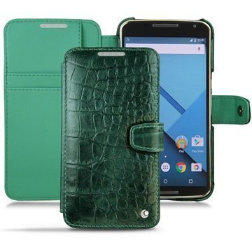 Motorola Nexus 6 Noreve Tradition B Wallet Nahkakotelo Horizon Crocodile Mänty