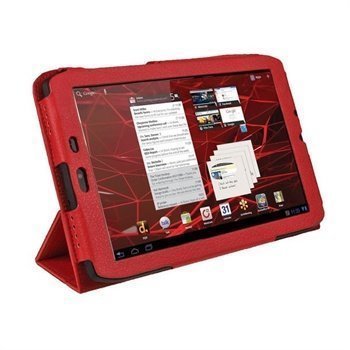 Motorola XOOM 2 Media Edition 3G MZ608 iGadgitz PU Leather Case Red