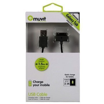 Muvit USB / 30-pin Cable for Samsung Galaxy Tab 1.5m