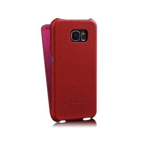 Nansen Samsung Galaxy S6 Aito Nahkakotelo Standillä Punainen