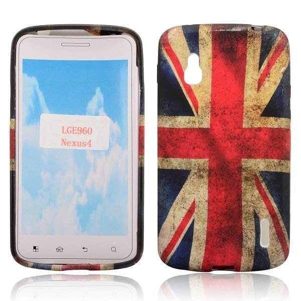 Nation Flag Uk Lippu Google Nexus 4 Silikonikuori