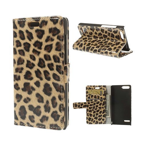 Nature Skin Leopardi Huawei Ascend P7 Mini Nahkakotelo