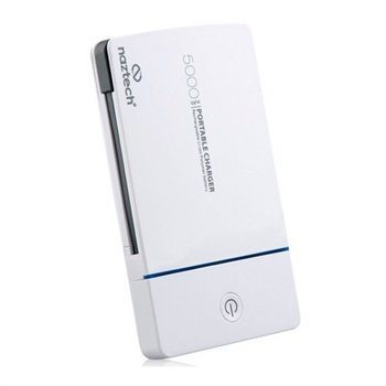 Naztech PB5000 Dual USB- Yleismallinen Virtapankki Valkoinen