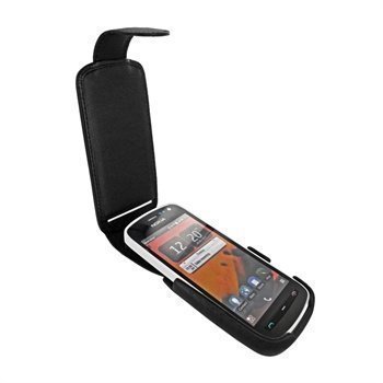 Nokia 808 PureView Piel Frama iMagnum2 Nahkakotelo Musta