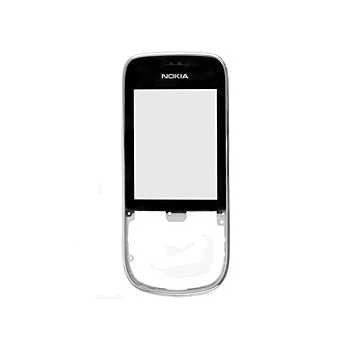 Nokia Asha 202 Asha 203 Front Cover Silver Chrome