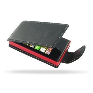 Nokia Asha 503 PDair Leather Case 3BNKA0F41 Musta