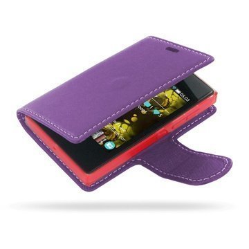 Nokia Asha 503 PDair Leather Case 3LNKA0B41 Violetti