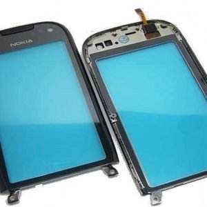 Nokia C7 Digitizer kosketuspaneeli kehyksellä