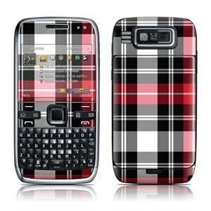 Nokia E72 Red Plaid Skin
