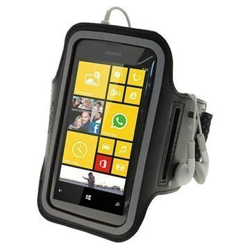 Nokia Lumia 520 iGadgitz Anti-Slip Neoprene Armband Black