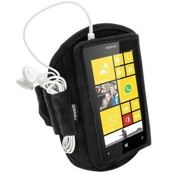 Nokia Lumia 520 iGadgitz Neoprene Sports Jogging Armband Black