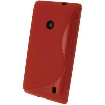 Nokia Lumia 520 iGadgitz S-Linja TPU-Suojakotelo Punainen