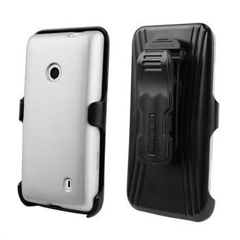 Nokia Lumia 521 Beyond Cell Cell 3in1 Combo Cover Silver / Black