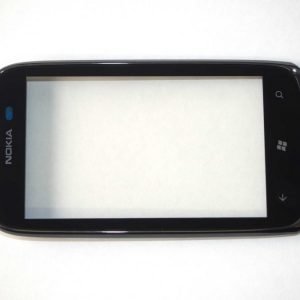 Nokia Lumia 610 alkuperäinen kosketuspaneeli Digitizer mustalla kehyksellä