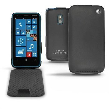 Nokia Lumia 620 Noreve Tradition Läpällinen Nahkakotelo Musta
