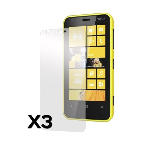 Nokia Lumia 620 Näytön Suojakalvo 3 Kpl