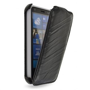 Nokia Lumia 620 StarCase Roma Linea Nahkainen Läppäkotelo Musta
