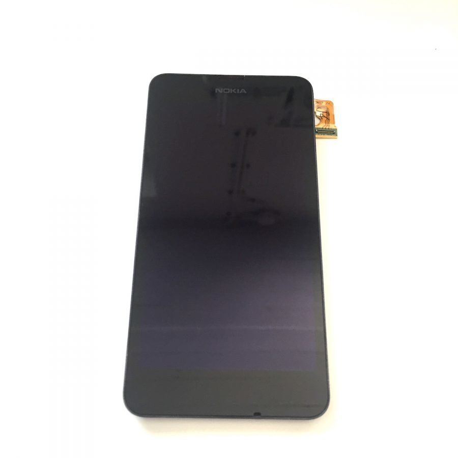 Nokia Lumia 630 / 635 alkuperäinen LCD + kosketuspaneeli etulasi kehyksellä