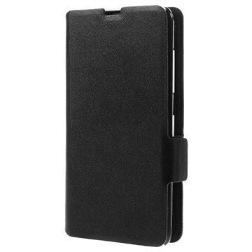 Nokia Lumia 630 Doormoon Wallet Nahkakotelo Musta