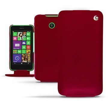 Nokia Lumia 630 Nokia Lumia 635 Noreve Tradition Läpällinen Nahkakotelo Punainen