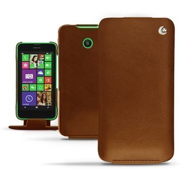 Nokia Lumia 630 Nokia Lumia 635 Noreve Tradition Läpällinen Nahkakotelo Ruskea