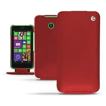 Nokia Lumia 630 Nokia Lumia 635 Noreve Tradition Läpällinen Nahkakotelo Tomaatti