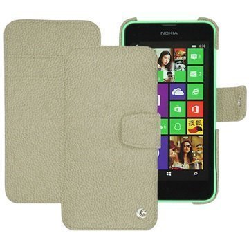 Nokia Lumia 630 Noreve Tradition B Wallet Nahkakotelo Norsunluun Värinen