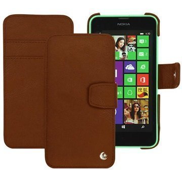 Nokia Lumia 630 Noreve Tradition B Wallet Nahkakotelo Ruskea