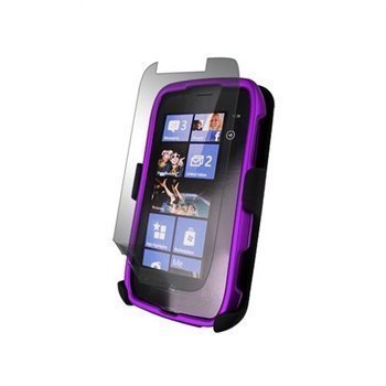Nokia Lumia 710 Beyond Cell 3in1 Combo Kotelo Violetti / Musta