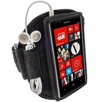 Nokia Lumia 720 iGadgitz Neoprene Sports Jogging Armband Black