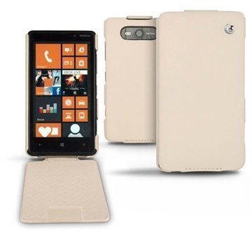 Nokia Lumia 820 Noreve Tradition Läpällinen Nahkakotelo Punainen