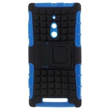 Nokia Lumia 830 Anti-Slip Hybridikotelo Musta / Sininen