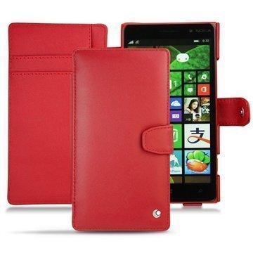 Nokia Lumia 830 Noreve Tradition B Wallet Leather Case PerpÃ©tuelle Punainen
