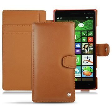 Nokia Lumia 830 Noreve Tradition B Wallet Leather Case PerpÃ©tuelle Ruskea