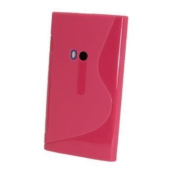 Nokia Lumia 920 iGadgitz Kaksivärinen TPU-Suojakotelo Tumma Pinkki